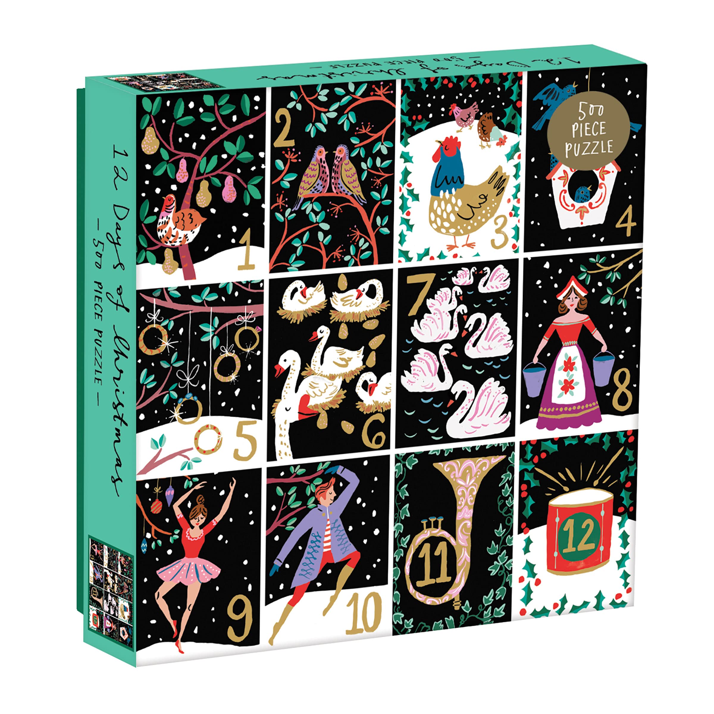 Amazon.com: Galison Twelve Days of Christmas 500 Piece Holiday
